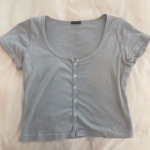 Brandy Melville light blue cropped t-shirt
